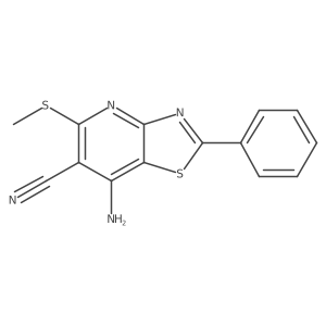 Thiazolo[4,5-b]pyridine-6-carbonitrile,7-amino-5-(methylthio)-2-phenyl-结构式