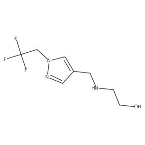 2-({[1-(2,2,2-trifluoroethyl)-1H-pyrazol-4-yl]methyl}amino)ethan-1-ol Structure