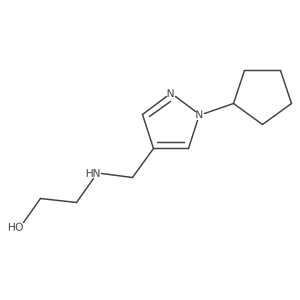 2-{[(1-cyclopentyl-1H-pyrazol-4-yl)methyl]amino}ethan-1-ol结构式
