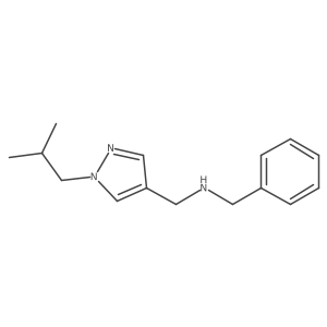 benzyl({[1-(2-methylpropyl)-1H-pyrazol-4-yl]methyl})amine结构式