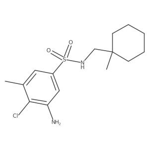 Benzenesulfonamide, 3-amino-4-chloro-5-methyl-N-[(1-methylcyclohexyl)methyl]- Structure