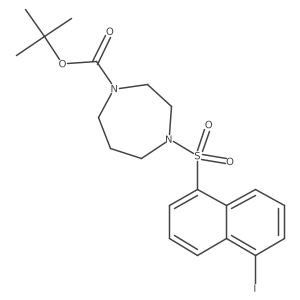 tert-Butyl 4-((5-iodonaphthalen-1-yl)sulfonyl)-1,4-diazepane-1-carboxylate结构式