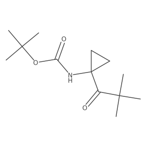 tert-butyl N-[1-(2,2-dimethylpropanoyl)cyclopropyl]carbamate结构式