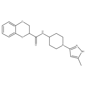 N-(1-(5-methyl-1H-pyrazol-3-yl)piperidin-4-yl)-2,3-dihydrobenzo[b][1,4]dioxine-2-carboxamide Structure