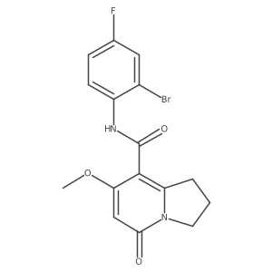 N-(2-bromo-4-fluorophenyl)-7-methoxy-5-oxo-1,2,3,5-tetrahydroindolizine-8-carboxamide Structure