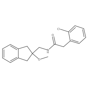 2-(2-chlorophenyl)-N-((2-methoxy-2,3-dihydro-1H-inden-2-yl)methyl)acetamide结构式