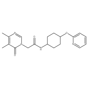 2-(4,5-dimethyl-6-oxopyrimidin-1(6H)-yl)-N-((1r,4r)-4-(pyridin-2-yloxy)cyclohexyl)acetamide Structure