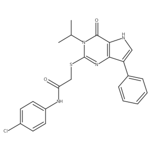 N-(4-chlorophenyl)-2-((3-isopropyl-4-oxo-7-phenyl-4,5-dihydro-3H-pyrrolo[3,2-d]pyrimidin-2-yl)thio)acetamide Structure