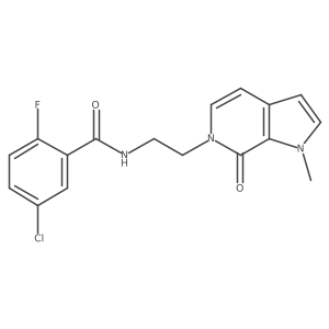 5-chloro-2-fluoro-N-(2-(1-methyl-7-oxo-1H-pyrrolo[2,3-c]pyridin-6(7H)-yl)ethyl)benzamide Structure