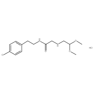 N-[2-(4-chlorophenyl)ethyl]-2-[(2,2-dimethoxyethyl)amino]acetamide hydrochloride结构式