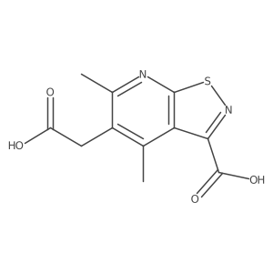 5-(Carboxymethyl)-4,6-dimethyl-[1,2]thiazolo[5,4-b]pyridine-3-carboxylic acid Structure