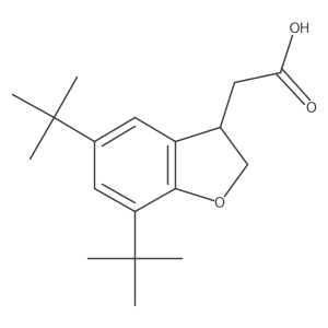 5,7-Di-tert-butyl-2,3-dihydrobenzofuran-3-acetic Acid Structure