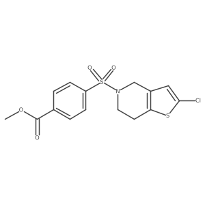 methyl 4-({2-chloro-4H,5H,6H,7H-thieno[3,2-c]pyridin-5-yl}sulfonyl)benzoate结构式
