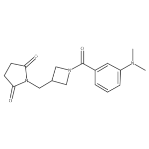 1-({1-[3-(Dimethylamino)benzoyl]azetidin-3-yl}methyl)pyrrolidine-2,5-dione Structure