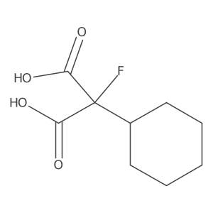 2-Cyclohexyl-2-fluoropropanedioic acid Structure