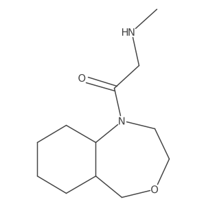2-(methylamino)-1-(octahydrobenzo[e][1,4]oxazepin-1(5H)-yl)ethan-1-one结构式