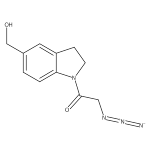2-Azido-1-(5-(hydroxymethyl)indolin-1-yl)ethan-1-one结构式