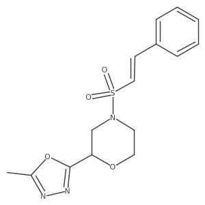 2-(5-Methyl-1,3,4-oxadiazol-2-yl)-4-(2-phenylethenesulfonyl)morpholine结构式