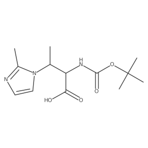 2-{[(tert-butoxy)carbonyl]amino}-3-(2-methyl-1H-imidazol-1-yl)butanoic acid结构式