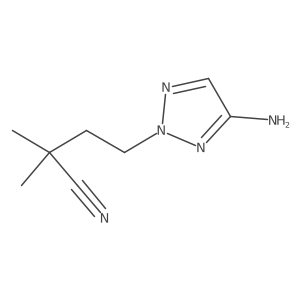 4-(4-amino-2H-1,2,3-triazol-2-yl)-2,2-dimethylbutanenitrile结构式