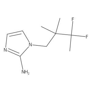 1-(3,3-difluoro-2,2-dimethylbutyl)-1H-imidazol-2-amine Structure