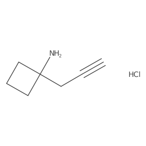 1-(Prop-2-yn-1-yl)cyclobutan-1-amine hydrochloride Structure