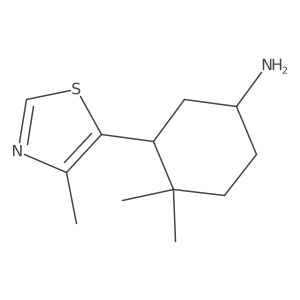 4,4-Dimethyl-3-(4-methyl-1,3-thiazol-5-yl)cyclohexan-1-amine结构式
