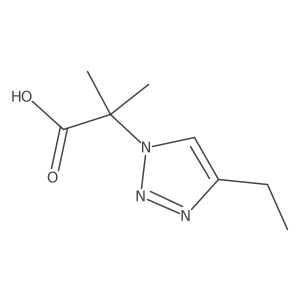 2-(4-ethyl-1H-1,2,3-triazol-1-yl)-2-methylpropanoic acid Structure
