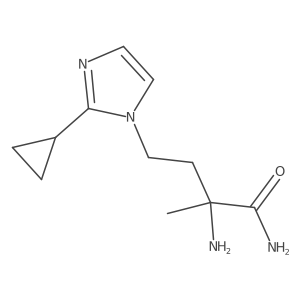 2-amino-4-(2-cyclopropyl-1H-imidazol-1-yl)-2-methylbutanamide Structure
