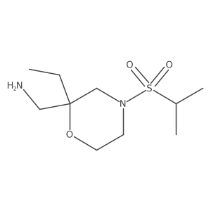 [2-Ethyl-4-(propane-2-sulfonyl)morpholin-2-yl]methanamine Structure