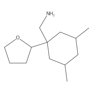 [3,5-Dimethyl-1-(oxolan-2-yl)cyclohexyl]methanamine结构式