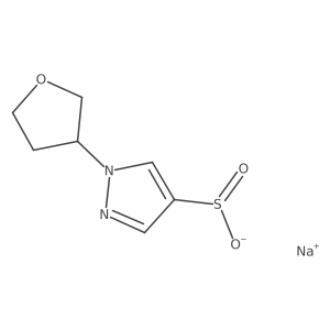 sodium 1-(oxolan-3-yl)-1H-pyrazole-4-sulfinate结构式