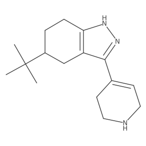 5-tert-butyl-3-(1,2,3,6-tetrahydropyridin-4-yl)-4,5,6,7-tetrahydro-2H-indazole结构式