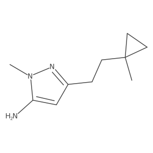 1-methyl-3-[2-(1-methylcyclopropyl)ethyl]-1H-pyrazol-5-amine Structure