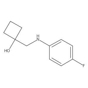 1-{[(4-Fluorophenyl)amino]methyl}cyclobutan-1-ol Structure