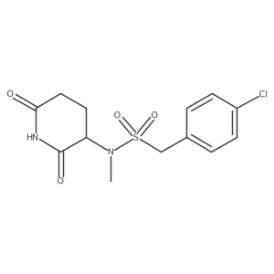 1-(4-chlorophenyl)-N-(2,6-dioxopiperidin-3-yl)-N-methylmethanesulfonamide结构式