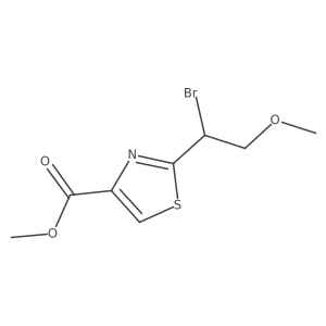 Methyl 2-(1-bromo-2-methoxyethyl)-1,3-thiazole-4-carboxylate结构式