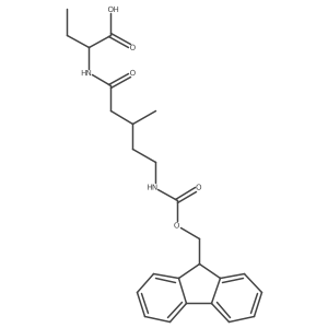 (2S)-2-[5-({[(9H-fluoren-9-yl)methoxy]carbonyl}amino)-3-methylpentanamido]butanoic acid Structure