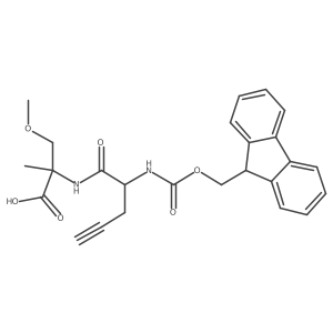 2-[2-({[(9H-fluoren-9-yl)methoxy]carbonyl}amino)pent-4-ynamido]-3-methoxy-2-methylpropanoic acid结构式