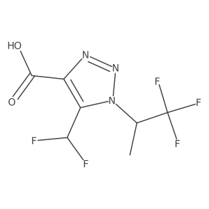 5-(difluoromethyl)-1-(1,1,1-trifluoropropan-2-yl)-1H-1,2,3-triazole-4-carboxylic acid结构式