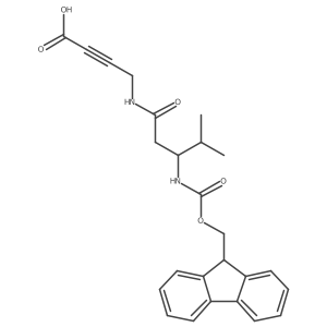 4-[3-({[(9H-fluoren-9-yl)methoxy]carbonyl}amino)-4-methylpentanamido]but-2-ynoic acid Structure