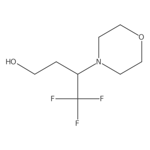 4,4,4-Trifluoro-3-(morpholin-4-yl)butan-1-ol结构式