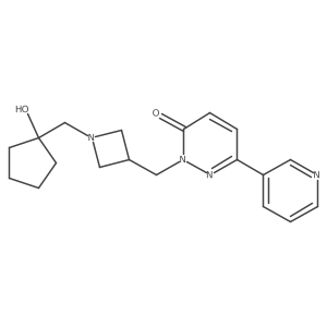 2-({1-[(1-Hydroxycyclopentyl)methyl]azetidin-3-yl}methyl)-6-(pyridin-3-yl)-2,3-dihydropyridazin-3-one Structure