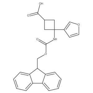 3-({[(9H-fluoren-9-yl)methoxy]carbonyl}amino)-3-(furan-3-yl)cyclobutane-1-carboxylic acid Structure