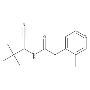 N-(1-Cyano-2,2-dimethylpropyl)-2-(3-methylpyridin-4-yl)acetamide结构式
