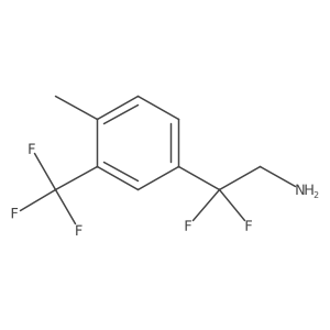 2,2-Difluoro-2-[4-methyl-3-(trifluoromethyl)phenyl]ethan-1-amine Structure