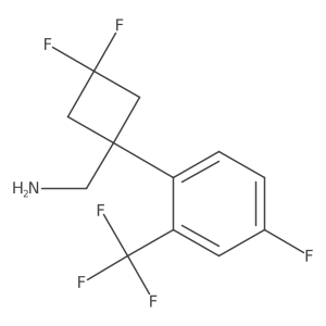 {3,3-Difluoro-1-[4-fluoro-2-(trifluoromethyl)phenyl]cyclobutyl}methanamine Structure