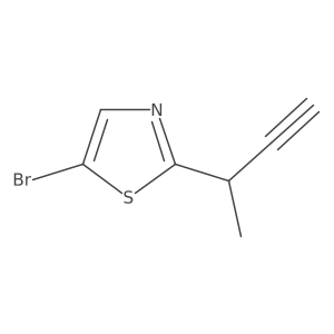 5-Bromo-2-(but-3-yn-2-yl)-1,3-thiazole结构式