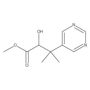 Methyl 2-hydroxy-3-methyl-3-(pyrimidin-5-yl)butanoate结构式