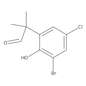 2-(3-Bromo-5-chloro-2-hydroxyphenyl)-2-methylpropanal Structure
